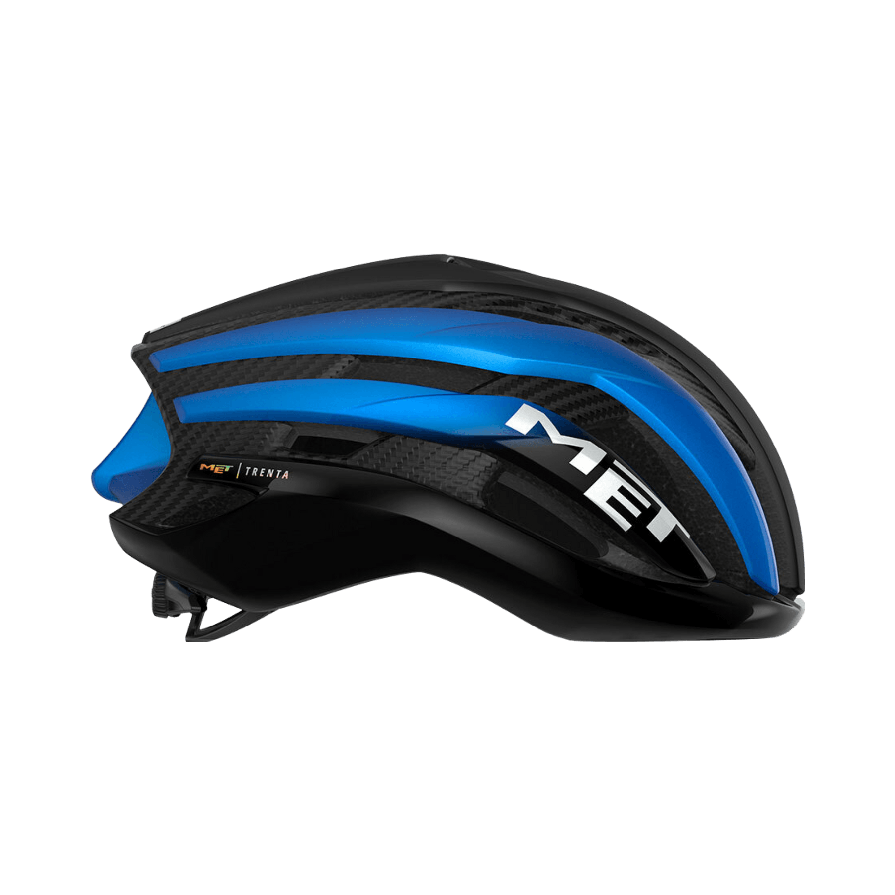 MET Trenta 3K Carbon MIPS Road Cycling Helmet (Black/Blue Metallic/Matt Glossy) | Cycling Gears Hub
