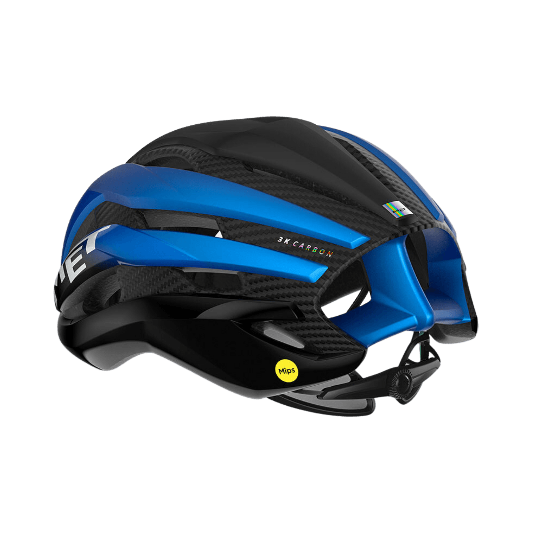 MET Trenta 3K Carbon MIPS Road Cycling Helmet (Black/Blue Metallic/Matt Glossy) | Cycling Gears Hub
