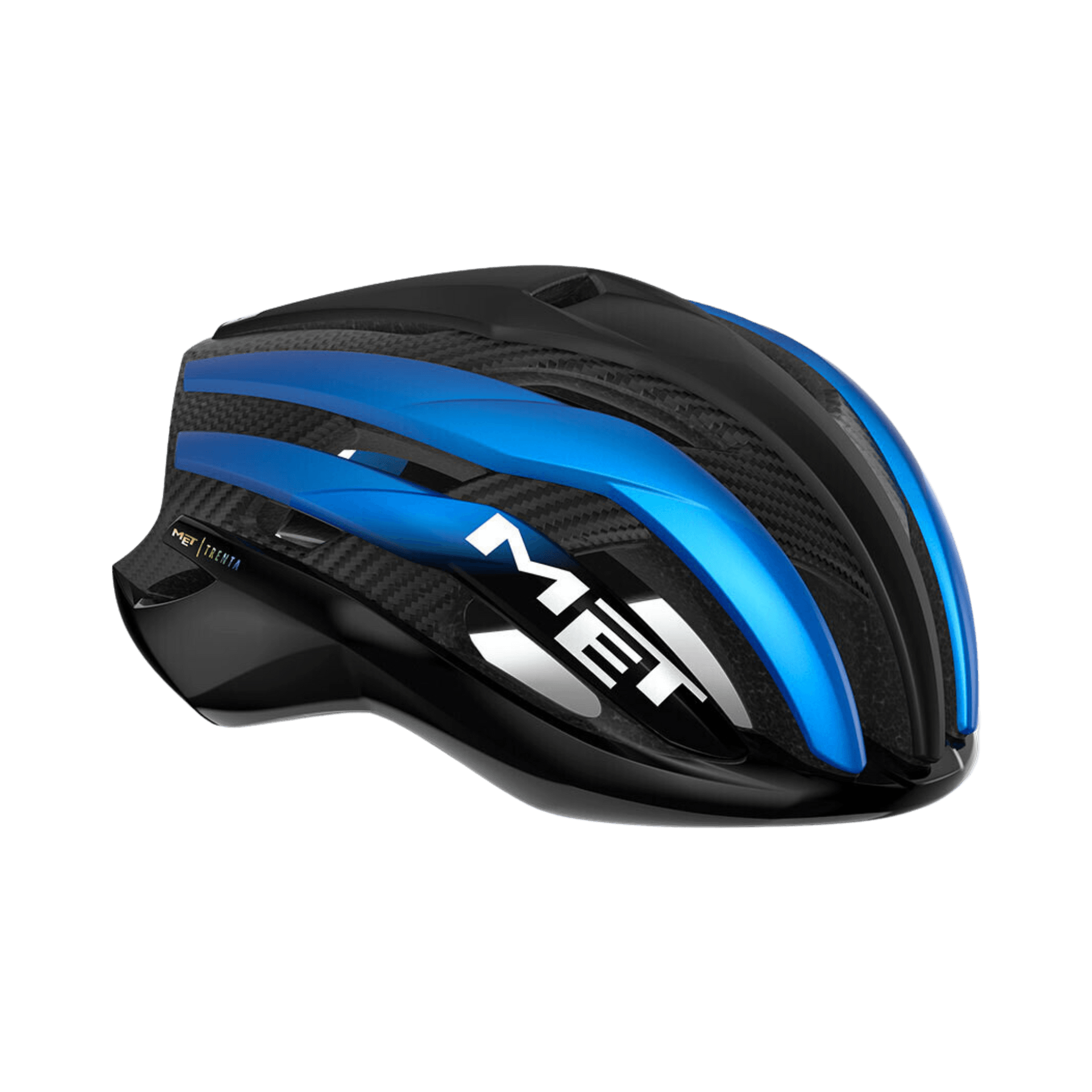 MET Trenta 3K Carbon MIPS Road Cycling Helmet (Black/Blue Metallic/Matt Glossy) | Cycling Gears Hub