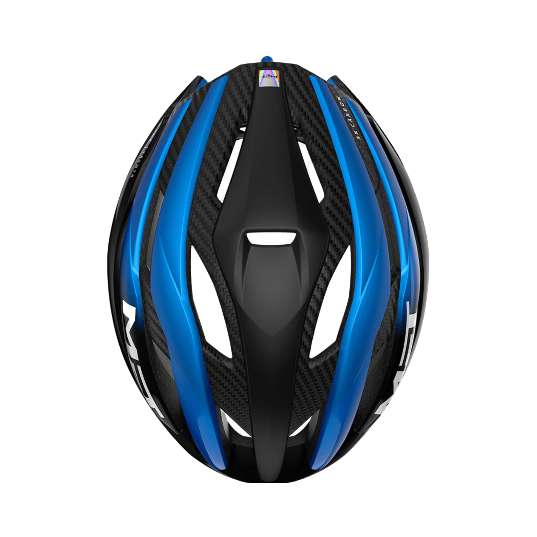 MET Trenta 3K Carbon MIPS Road Cycling Helmet (Black/Blue Metallic/Matt Glossy) | Cycling Gears Hub