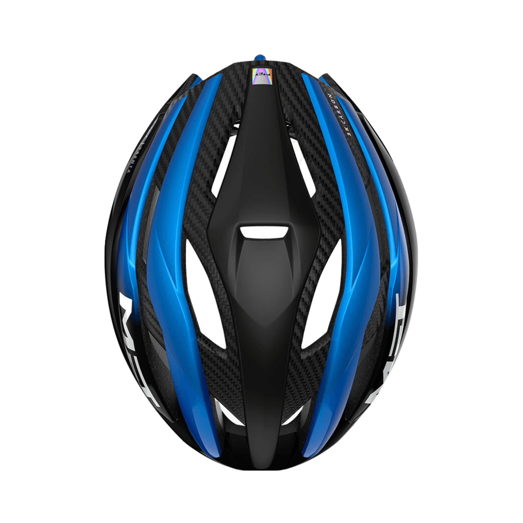 MET Trenta 3K Carbon MIPS Road Cycling Helmet (Black/Blue Metallic/Matt Glossy) | Cycling Gears Hub - Cycling Gears Hub