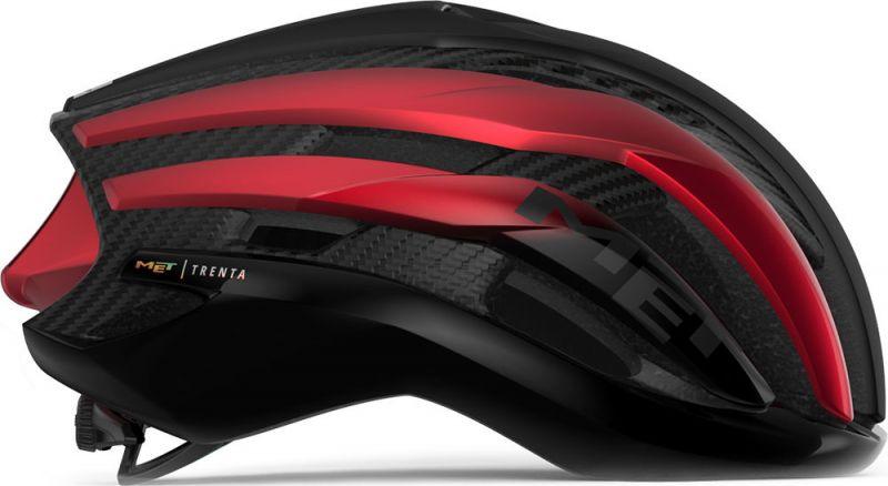 MET Trenta 3K Carbon MIPS Road Cycling Helmet (Black/Red Metallic/Matt Glossy) | Cycling Gears Hub
