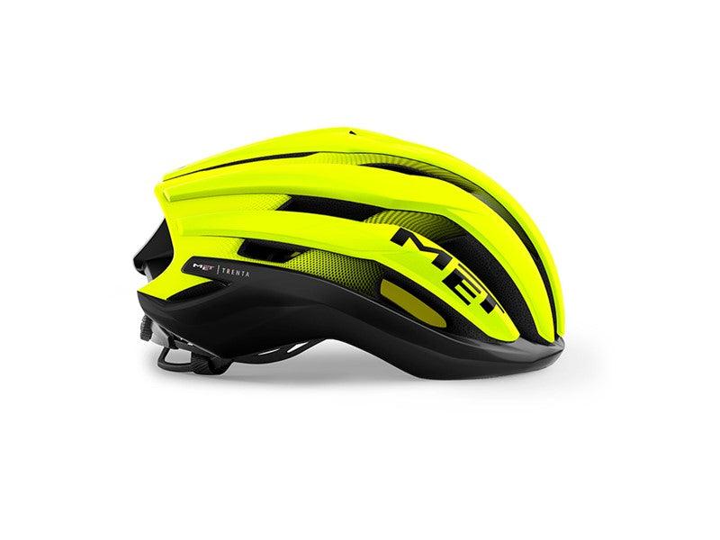 MET Trenta CE MIPS Road Cycling Helmet (Black Fluo Yellow/Matt Glossy) | Cycling Gears Hub