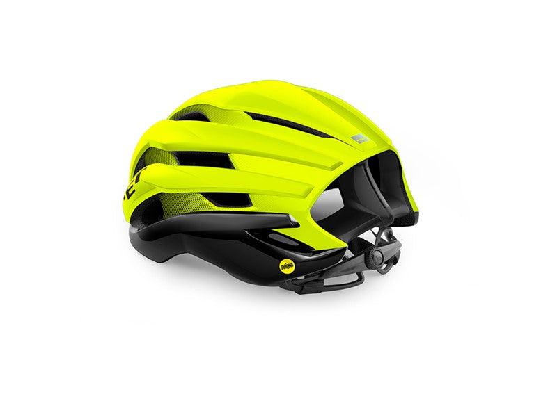 MET Trenta CE MIPS Road Cycling Helmet (Black Fluo Yellow/Matt Glossy) | Cycling Gears Hub
