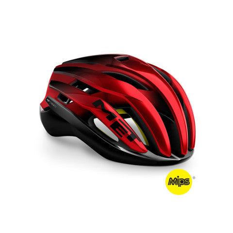 MET Trenta MIPS Road Cycling Helmet (Black/Red Metallic/Matt Glosy) | Cycling Gears Hub