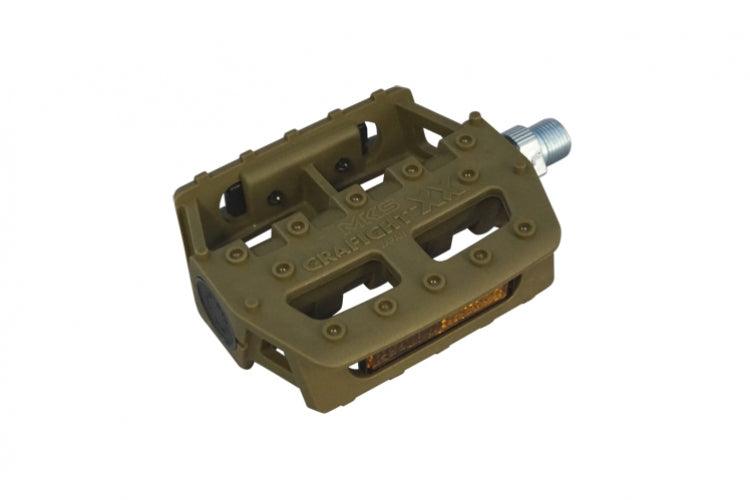MKS Grafight - XX Platform Pedals (Khaki) | Cycling Gears Hub - Cycling Gears Hub