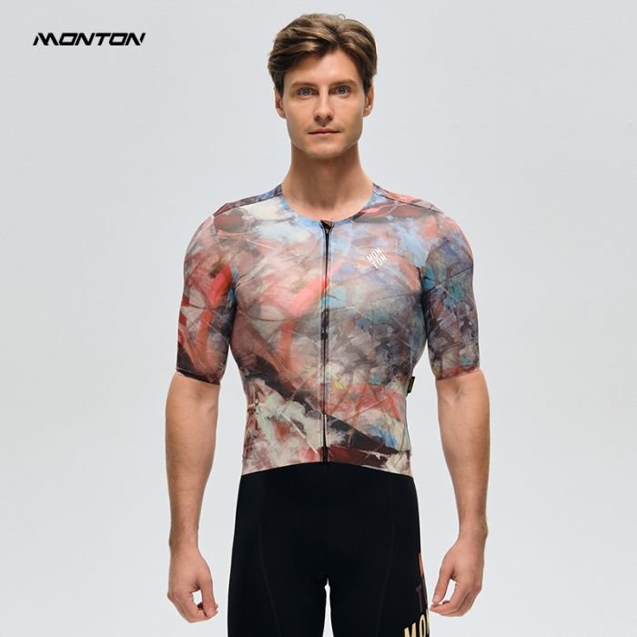 Monton Autumn Whisper Men’s Long - Sleeve Cycling Jersey – Grey | Cycling Gears Hub - Cycling Gears Hub