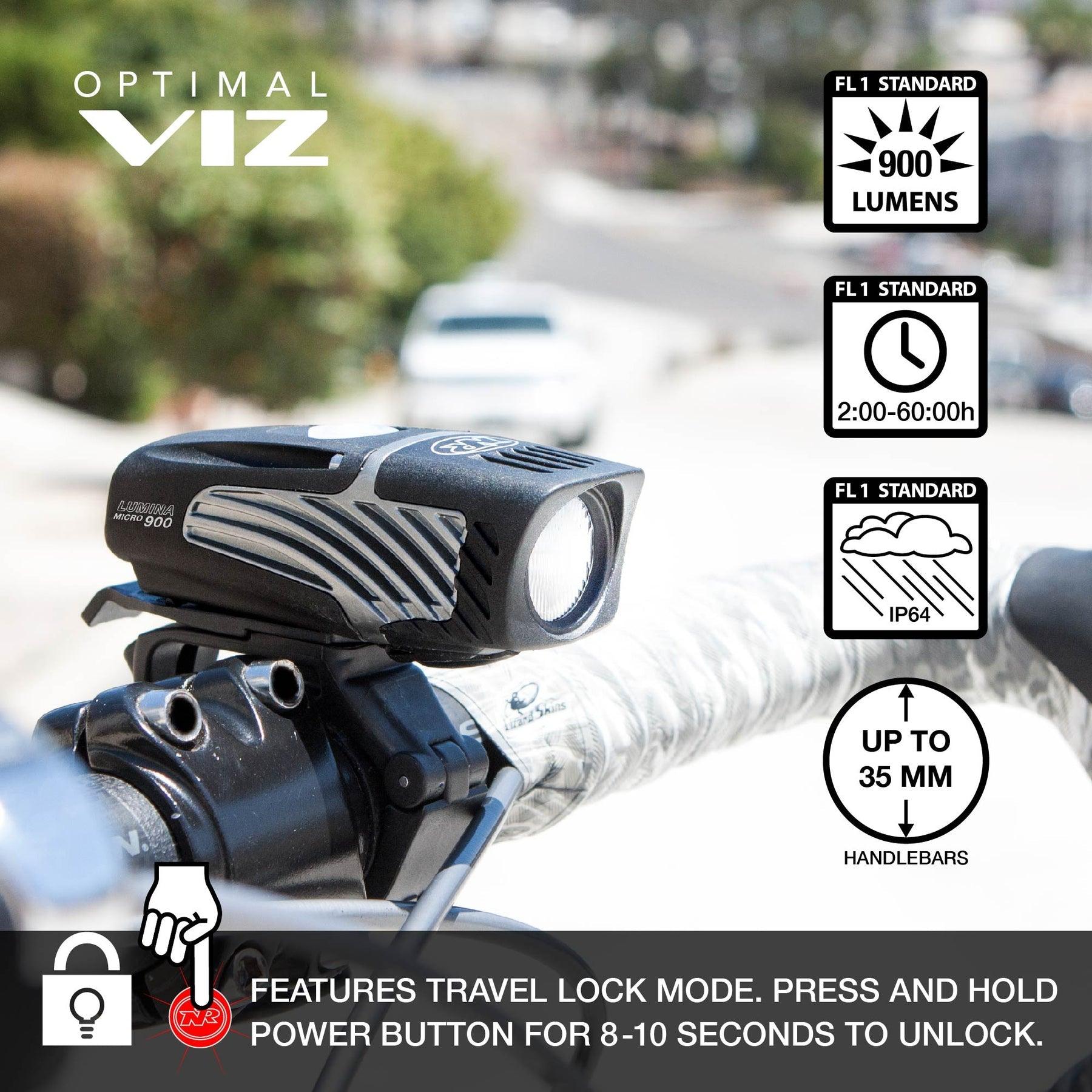 NiteRider Lumina Micro 900 and Vmax+ 150 Combo Light (Black) | Cycling Gears Hub