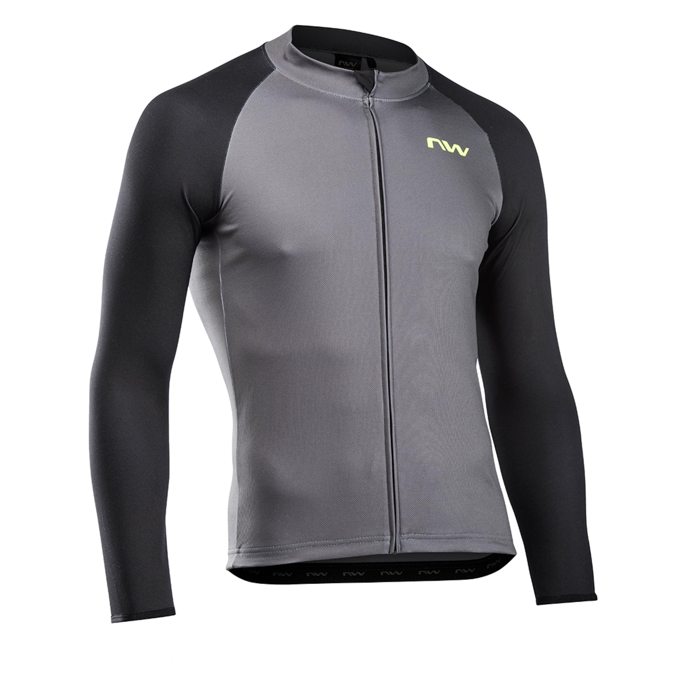 Northwave Blade 4 Long Sleeve Men's Cycling Jersey (Grey/Yellow Fluoroscent) | Cycling Gears Hub