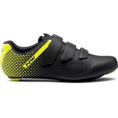 Northwave Core 2 Road Cycling Shoes (Black/Yellow Fluo) | Cycling Gears Hub