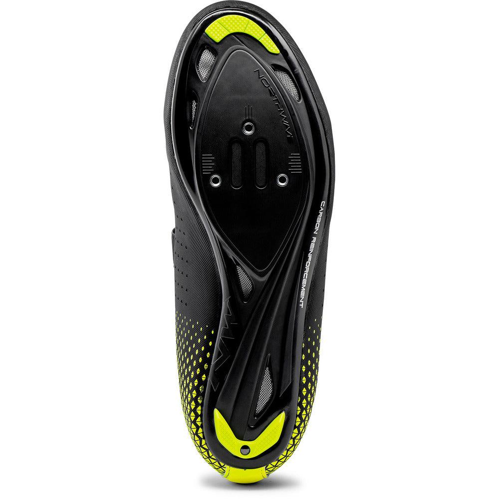 Northwave Core 2 Road Cycling Shoes (Black/Yellow Fluo) | Cycling Gears Hub