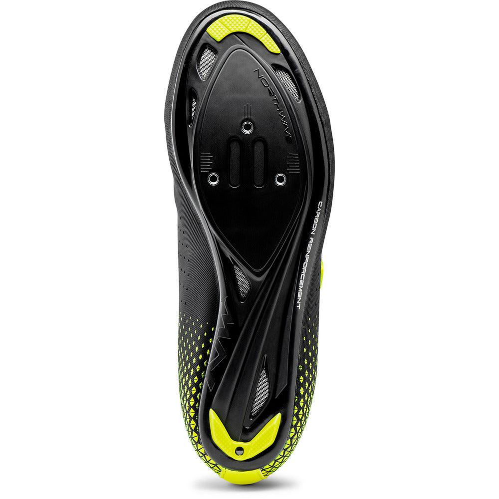 Northwave Core Plus 2 Road Cycling Shoes (Black/Yellow Fluo) | Cycling Gears Hub