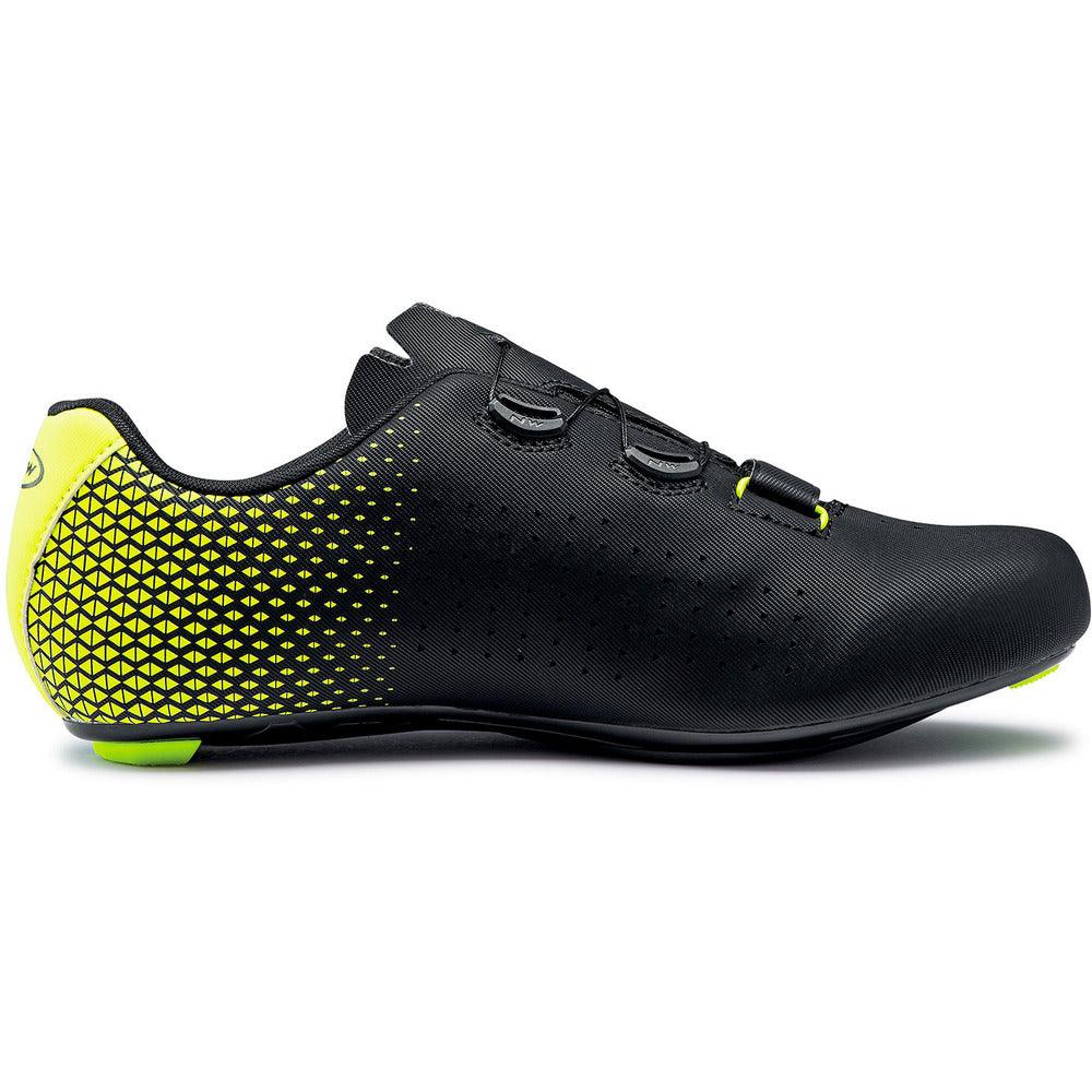 Northwave Core Plus 2 Road Cycling Shoes (Black/Yellow Fluo) | Cycling Gears Hub
