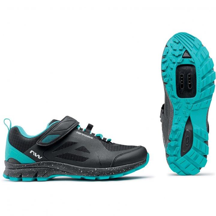 Northwave Escape Evo MTB Women's Cycling Shoes (Black/Aqua) | Cycling Gears Hub