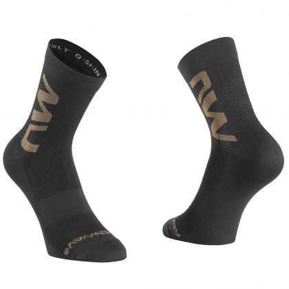 Northwave Exterme Air Mid Men's Cycling Socks (Black/Sand) | Cycling Gears Hub - Cycling Gears Hub