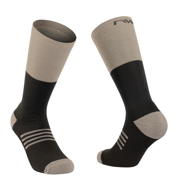 Northwave Extreme Pro High Winter Unisex Cycling Socks (Black/Sand) | Cycling Gears Hub - Cycling Gears Hub