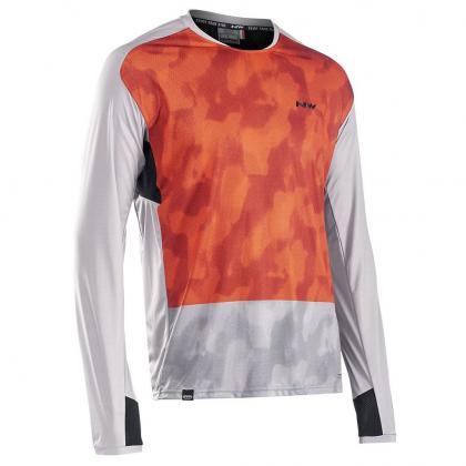 Northwave MTB Edge Mens Cycling Jersey (Dark Grey/Orange) | Cycling Gears Hub