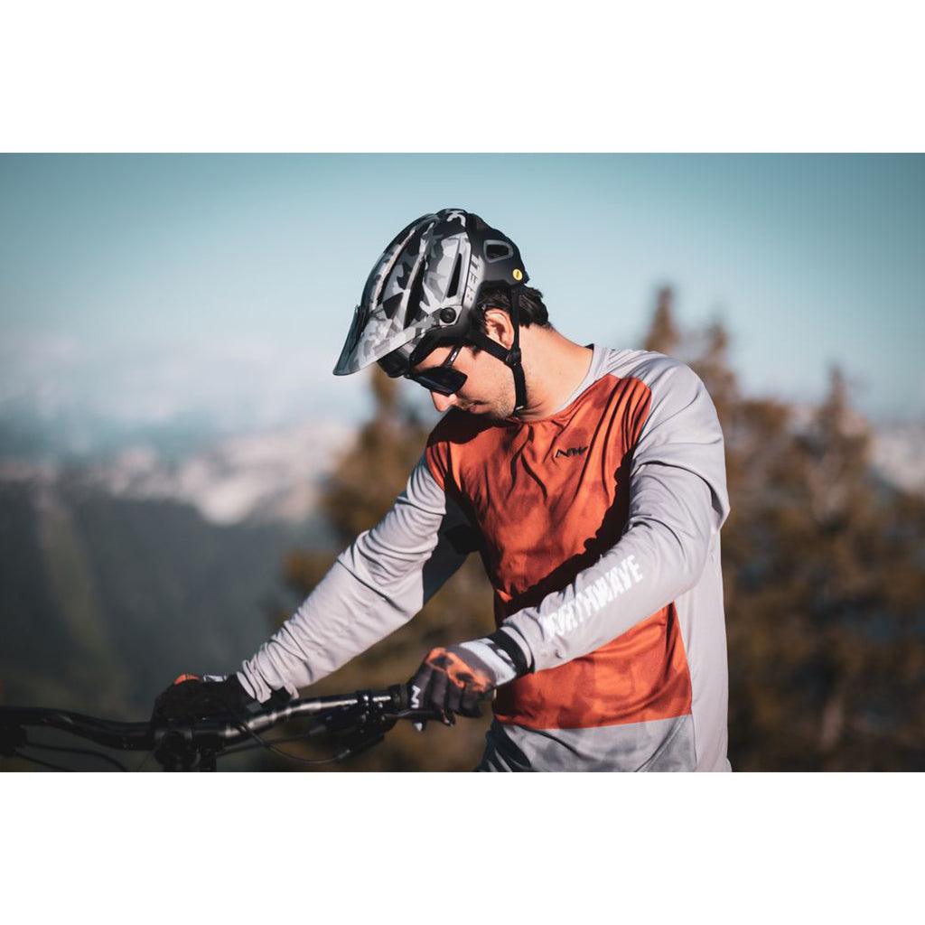 Northwave MTB Edge Mens Cycling Jersey (Dark Grey/Orange) | Cycling Gears Hub