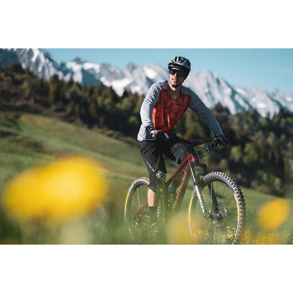 Northwave MTB Edge Mens Cycling Jersey (Dark Grey/Orange) | Cycling Gears Hub