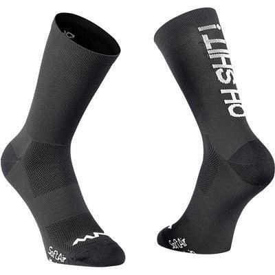 Northwave | Oh Shit Socks – Black | Performance Cycling Socks (Size L)