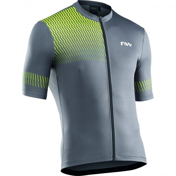 Northwave Origin Mens Cycling Jersey (Dark Grey/Yellow Fluo) | Cycling Gears Hub