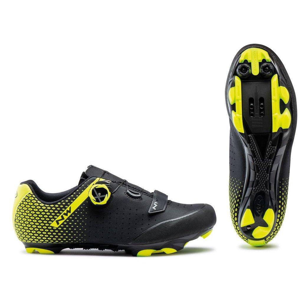 Northwave Origin Plus 2 MTB Cycling Shoes (Black/Yellow Fluo) | Cycling Gears Hub