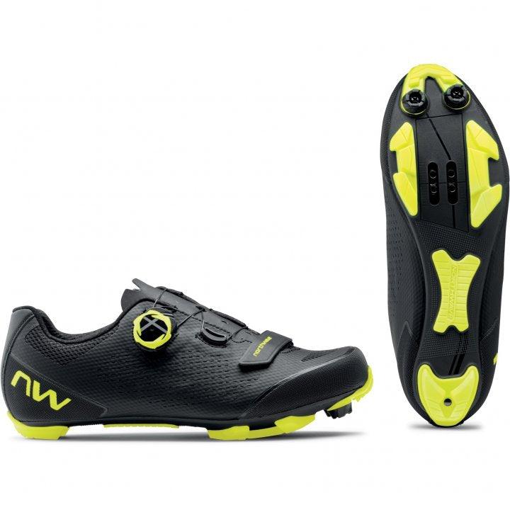 Northwave Razer 2 MTB Cycling Shoes (Black/Yellow Fluo) | Cycling Gears Hub