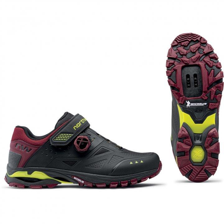 Northwave Spider Plus 3 MTB Cycling Shoes (Black/Plum) | Cycling Gears Hub