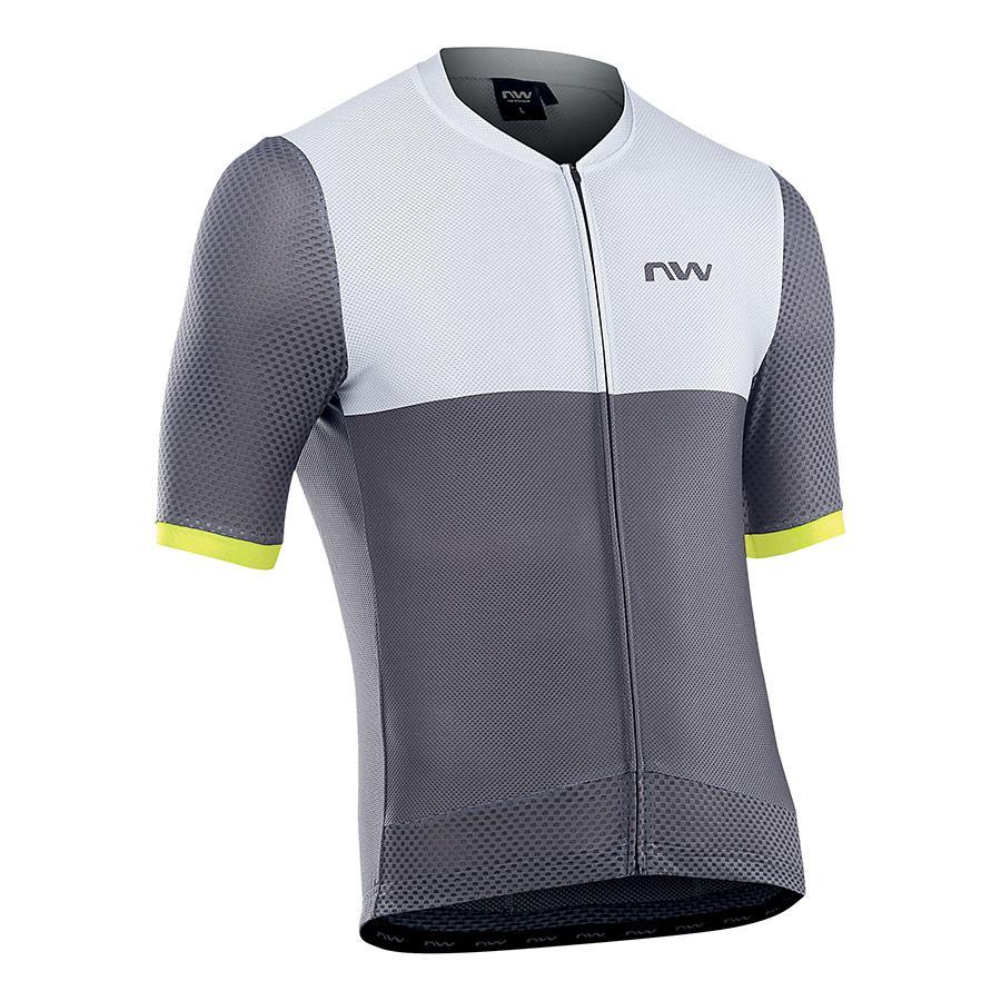 Northwave Storm Air Mens Cycling Jersey (Grey/Yellow Fluo) | Cycling Gears Hub - Cycling Gears Hub