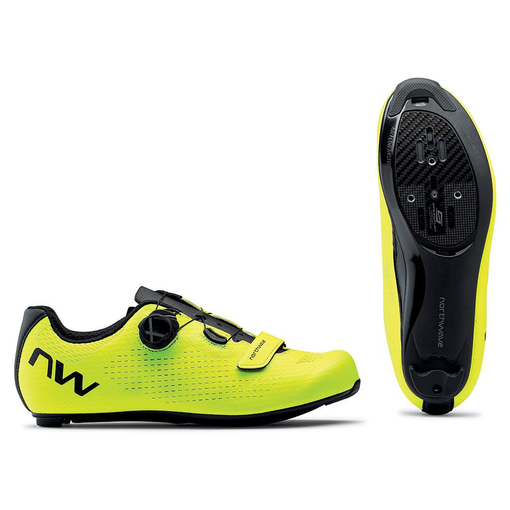 Northwave  Storm Carbon 2 Road Cycling Shoes (Yellow Fluo/ Black) | Cycling Gears Hub