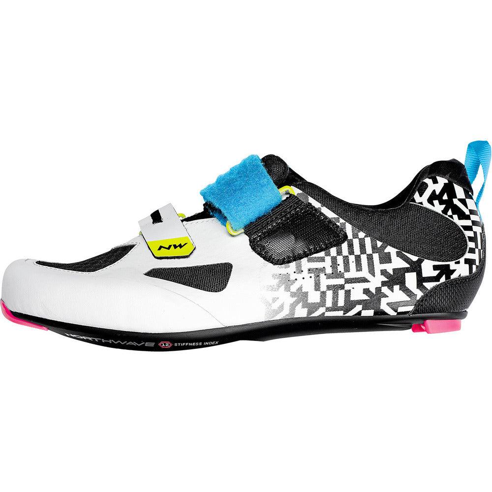 Northwave Tribute 2 Carbon Tri. Shoes (White/Blk/Multi Colour) | Cycling Gears Hub