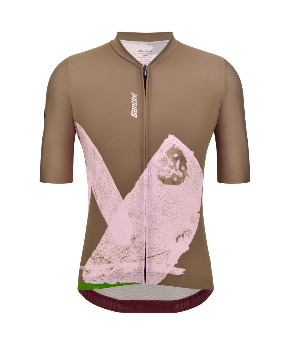 Santini Note Men's Cycling Jersey (Military Green) | Cycling Gears Hub