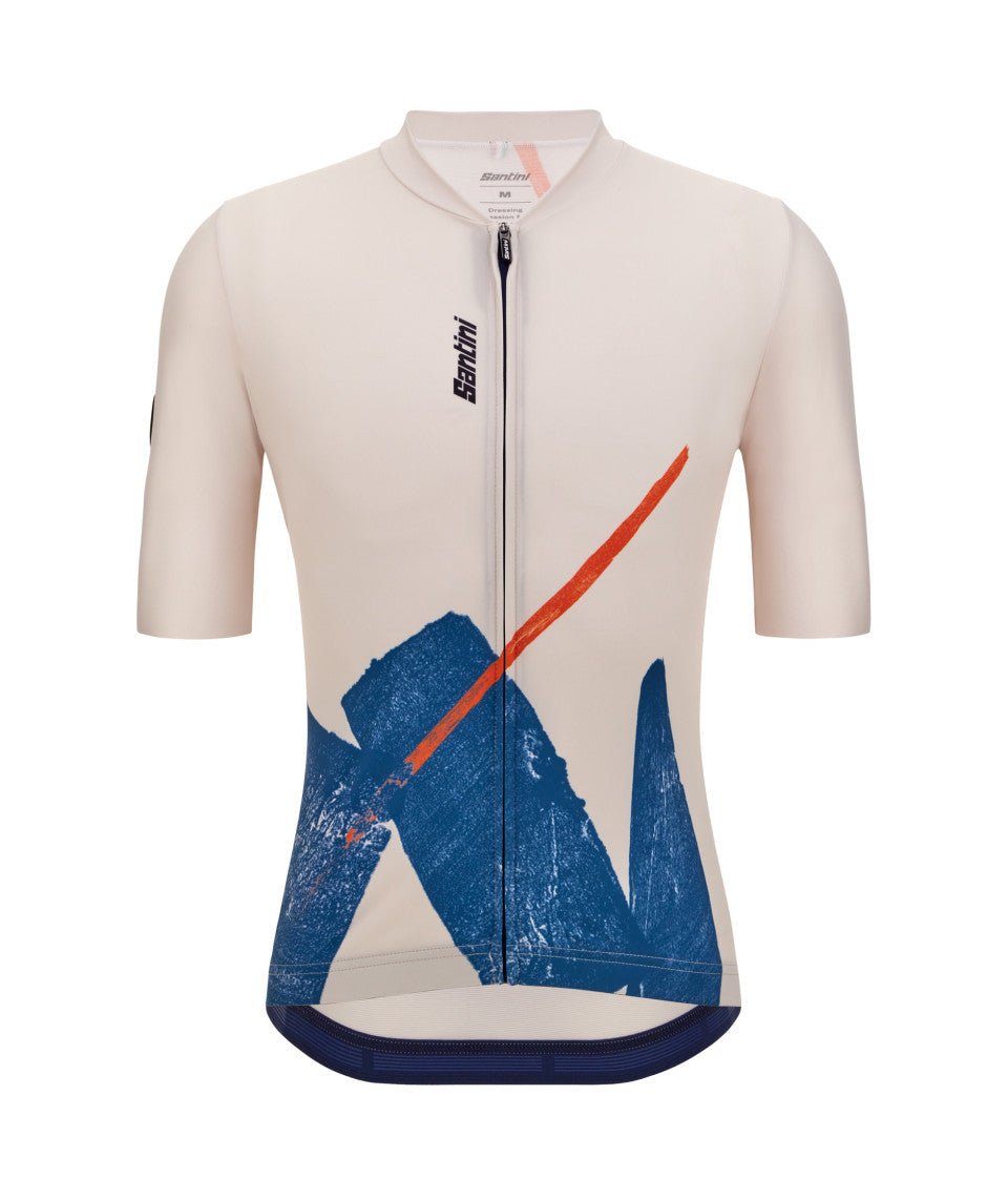 Santini Note Men's Cycling Jersey (Beige) | Cycling Gears Hub