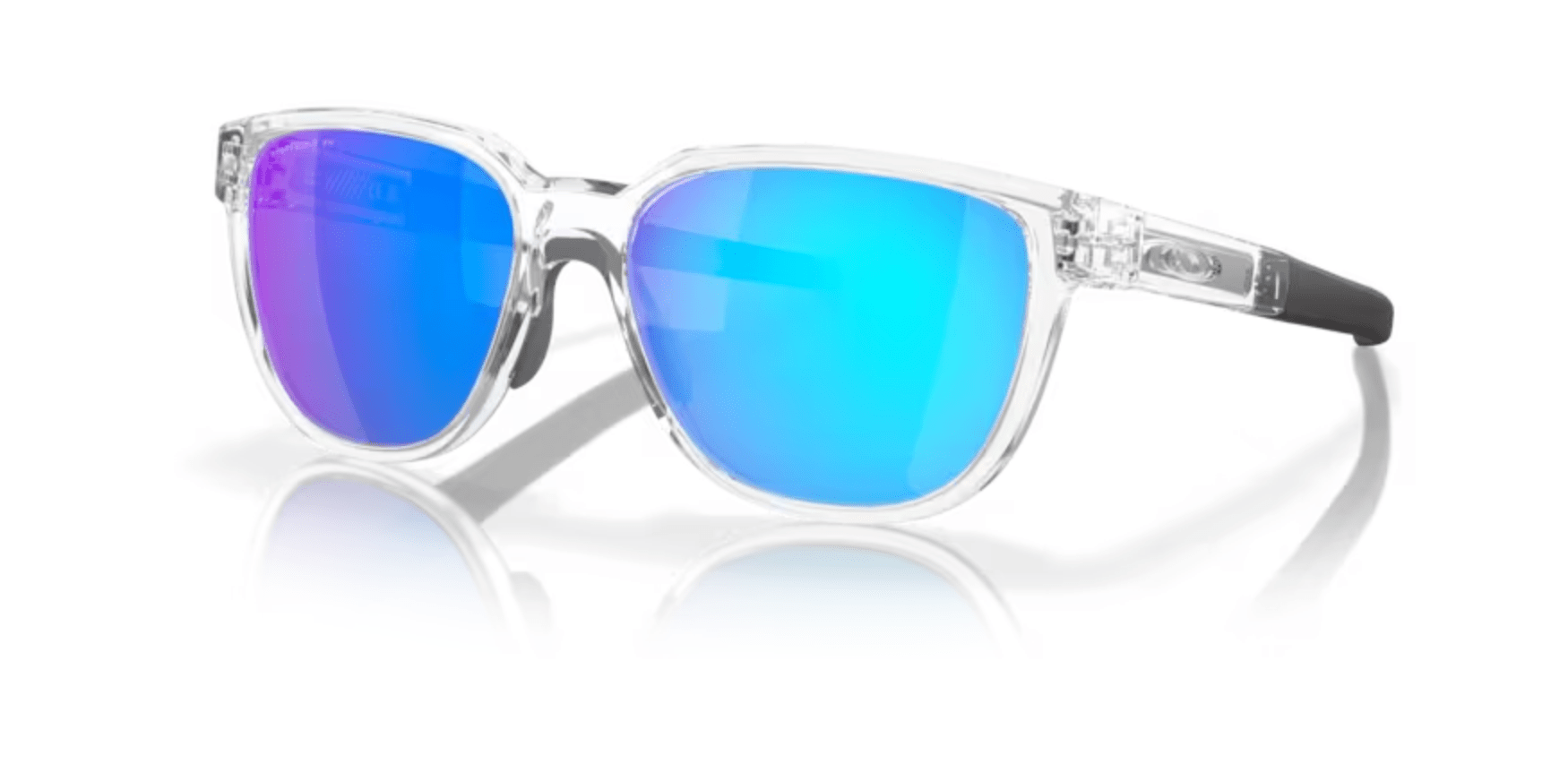 Oakley Actuator Polished Clear with Prizm Sapphire Polarized Lenses - Cycling Gears Hub