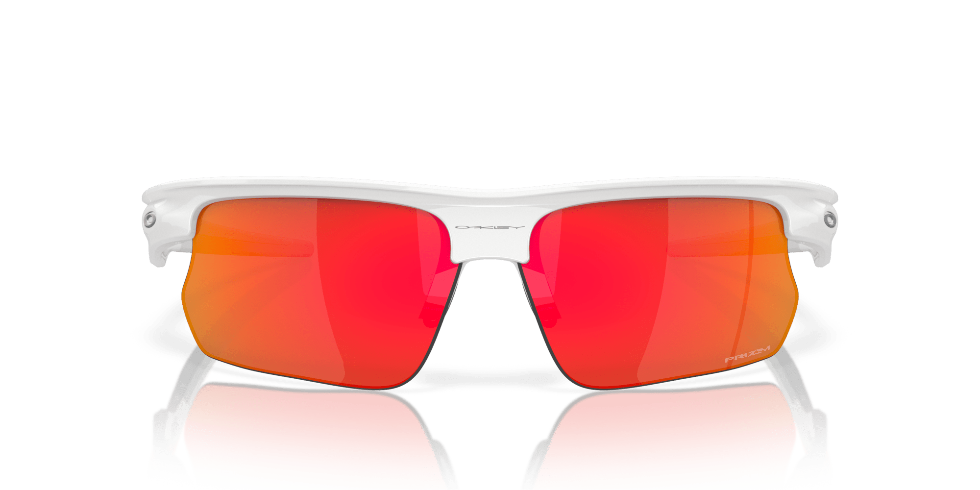 Oakley Bisphaera Polished white with Prizm ruby Lens - Cycling Gears Hub