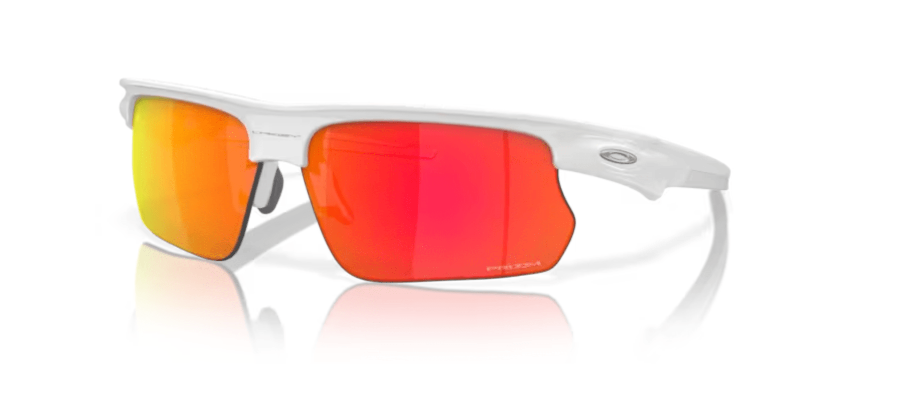 Oakley Bisphaera Polished white with Prizm ruby Lens - Cycling Gears Hub