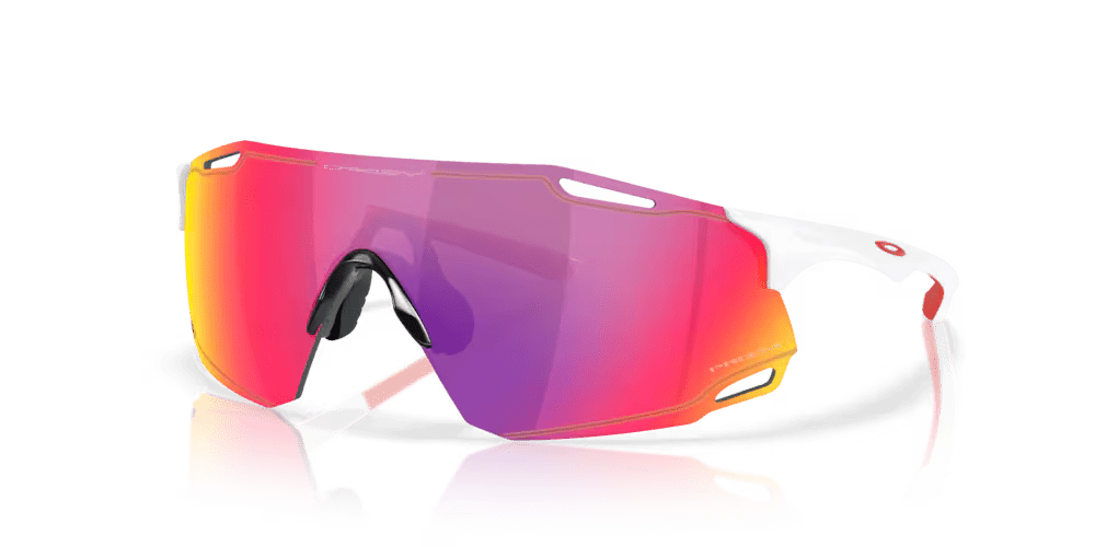Oakley Cybr Dyno Sunglasses (Polished White/Prizm Road) | Cycling Gears Hub - Cycling Gears Hub
