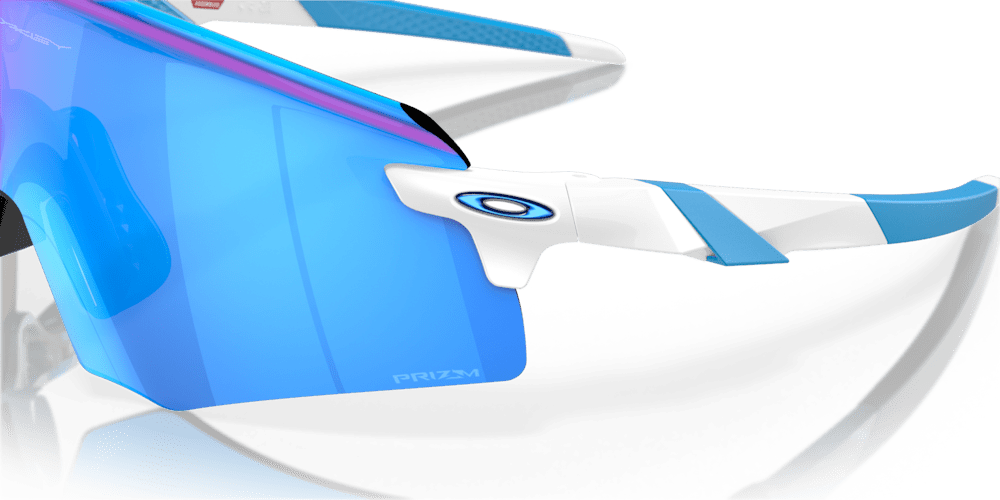 Oakley Encoder (Prizm Sapphire Lenses, Polished White Frame) | Cycling Gears Hub - Cycling Gears Hub