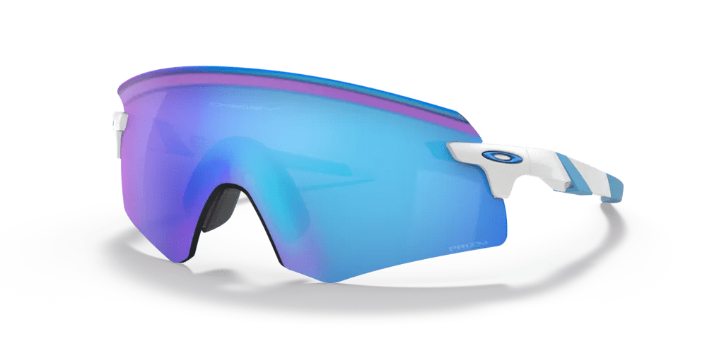 Oakley Encoder (Prizm Sapphire Lenses, Polished White Frame) | Cycling Gears Hub - Cycling Gears Hub