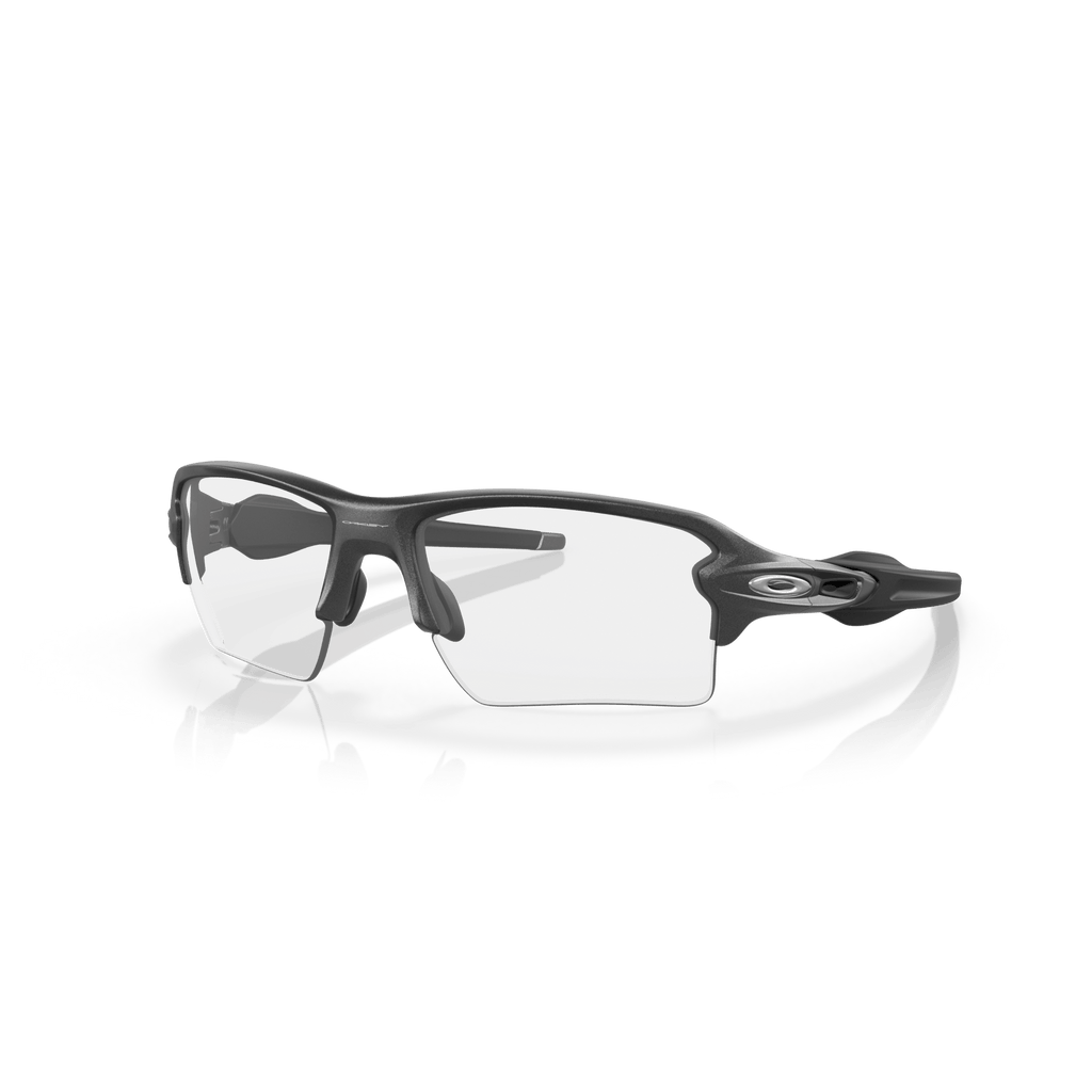 Oakley Flak 2.0 XL Clear To Black Iridium Photochromic Lenses Steel Frame - Cycling Gears Hub