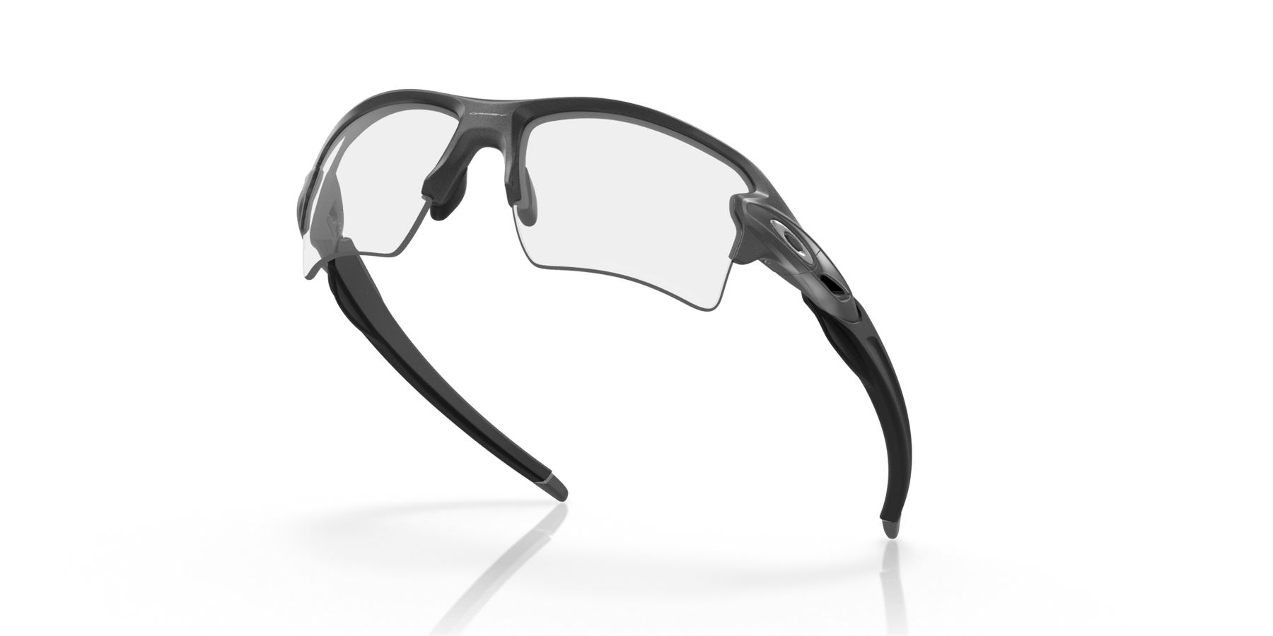 Oakley Flak 2.0 XL Clear To Black Iridium Photochromic Lenses Steel Frame - Cycling Gears Hub