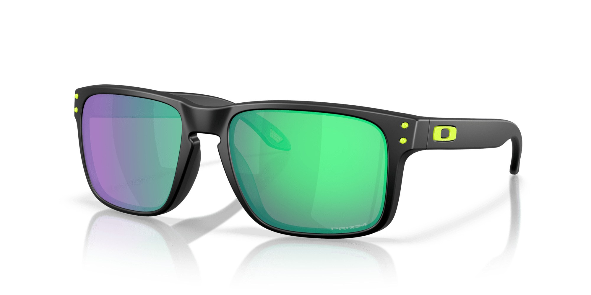 Oakley Holbrook Matte Black Prizm Road Jade Lenses, with matte black Frame - Cycling Gears Hub