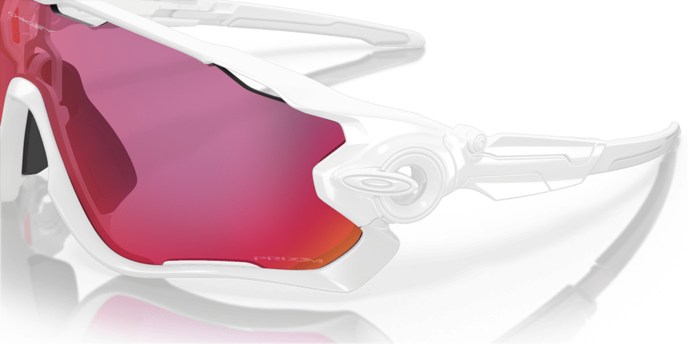 Oakley Jawbreaker Polished White Frame with Prizm Road Lenses - Cycling Gears Hub