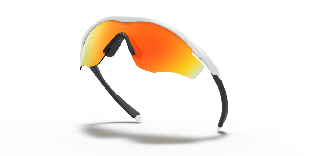Oakley M2 Frame XL Sport Sunglasses (Fire Iridium/Polished White) | Cycling Gears Hub - Cycling Gears Hub