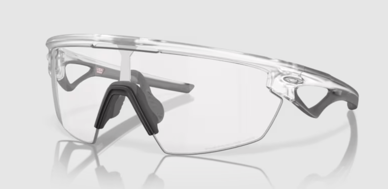 Oakley Sphaera Matte clear with photochromic lenses - Cycling Gears Hub
