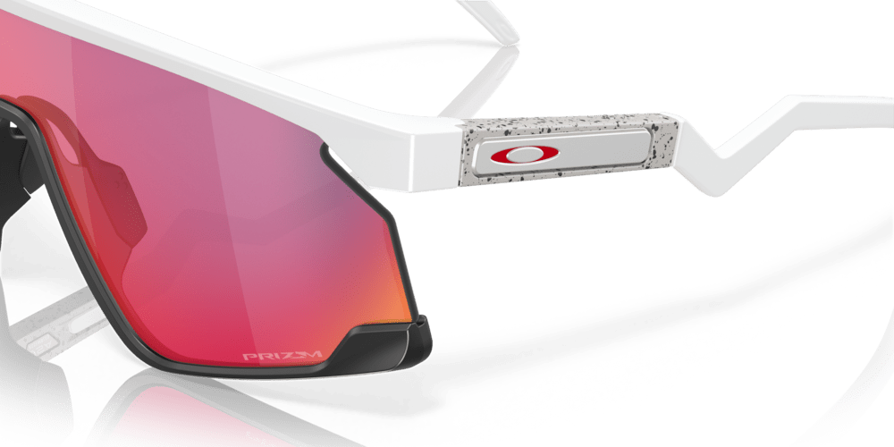 Oakley Sunglass BXTR prizm road Lenses with matte white Frame - Cycling Gears Hub