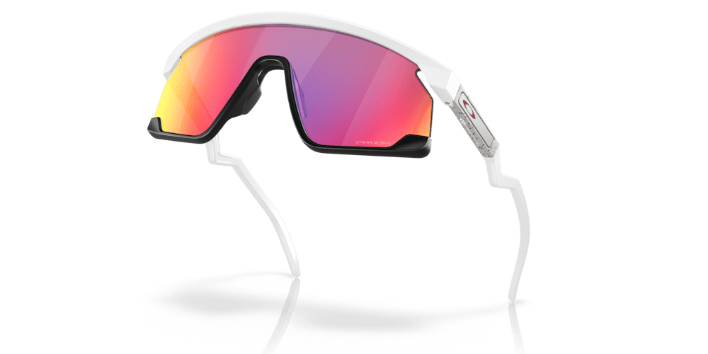 Oakley Sunglass BXTR prizm road Lenses with matte white Frame - Cycling Gears Hub