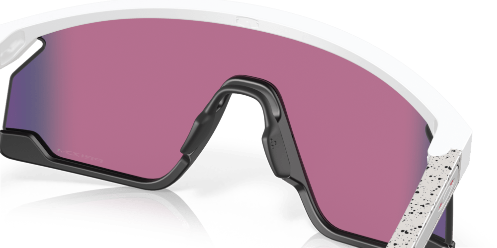 Oakley Sunglass BXTR prizm road Lenses with matte white Frame - Cycling Gears Hub