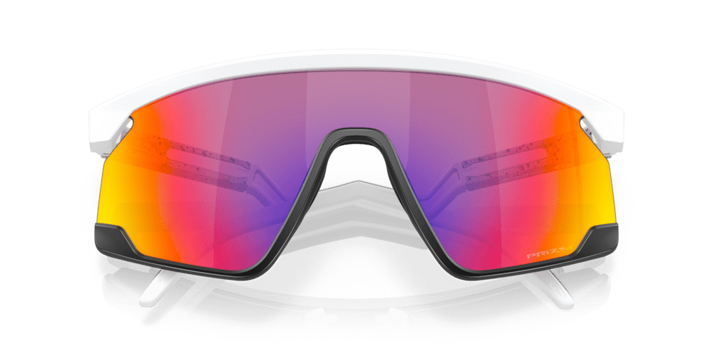 Oakley Sunglass BXTR prizm road Lenses with matte white Frame - Cycling Gears Hub