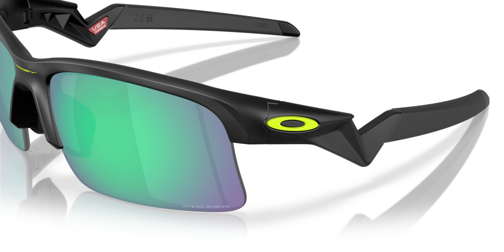 Oakley sunglass Capacitor (Youth Fit) Court Collection prizm road jade Lenses, with matte black Frame - Cycling Gears Hub